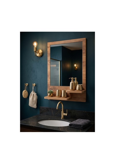 Antik Ahşap Dekoratif Ayna Raflı Banyo Lavabo Wc Oda Dresuar Koridor Konsol Mutfak Makyaj Aynası Srn-13x Atlantik Çam
