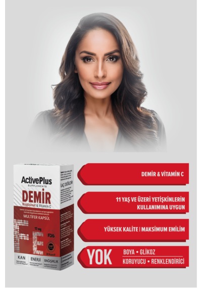 Active Plus Demir Bisglisinat & Vitamin C Multifer 30 Kapsül