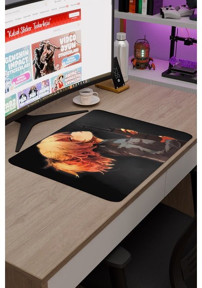 Youjo Senki Kaymaz Dikişli Kauçuk Oyuncu Mousepad V3 - 48x40 Xl Gaming Mouse Pad Fare Altlığı