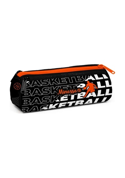 Minosso Basketbol Desenli Erkek Çocuk Üç Bölmeli Kalem Çantası 6010 Karışık