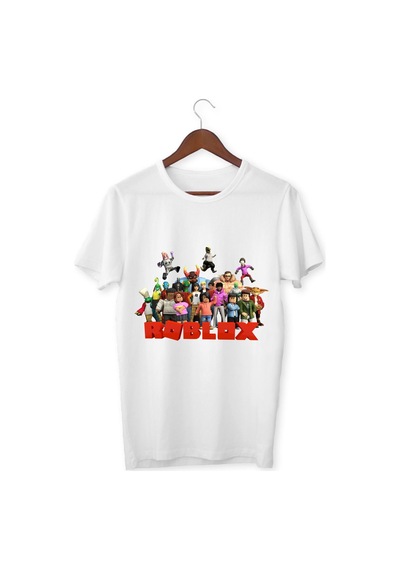 Alpşan Ticaret Roblox Tişört Çocuk Yetişkin T-shirt Roblox Özel Seri Beyaz