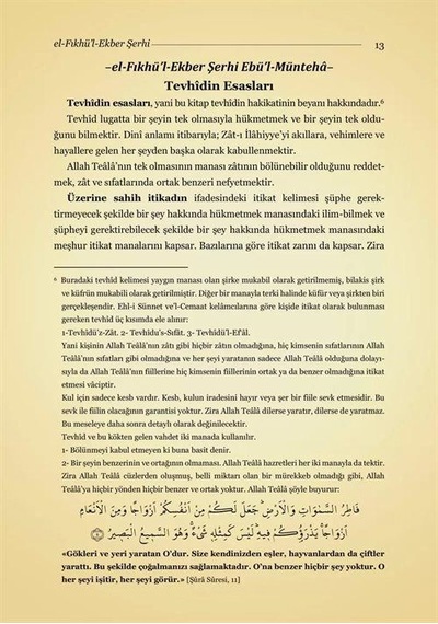 El-fıkhul-ekber Şerhi Ebul-müntehâ Tercümesi Kırık Manalı-iza...