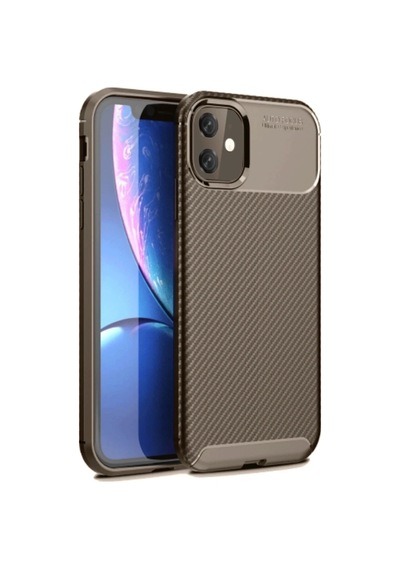 Apple Uyumlu iPhone 11 Kılıf Auto Focus Karbon Kapak - Kahverengi 0.2M-Çok Renkli