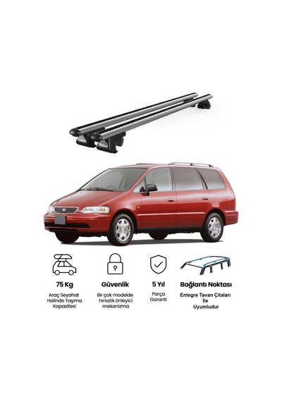 Venüs Honda Odyssey 1995-1998 Uyumlu Gri Ara Atkı Port Bagaj Tavan Barı