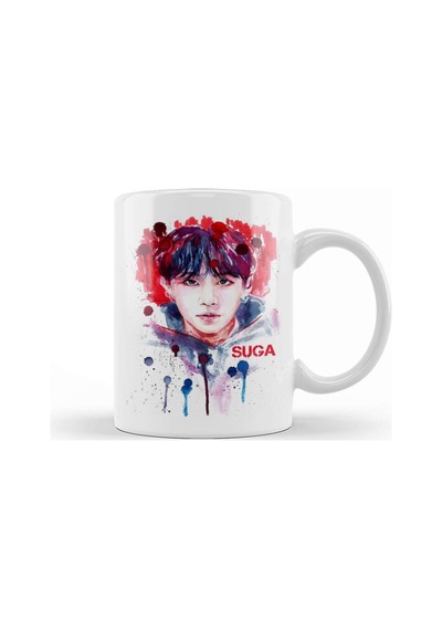 Bts Suga Red & Blue Kupa Bardak Porselen Karışık