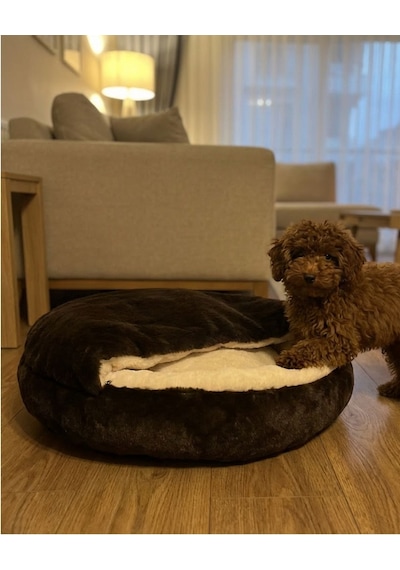 Kanguru Model Yuvarlak Kedi/köpek Yatağı