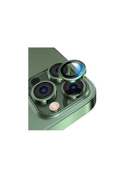 Nettech Apple Uyumlu iPhone 13 Pro Alüminyum Seri Kamera Cam Koruyucu - Yeşil