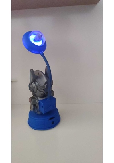 Savaşcı Robot Masa Üstü Gece Lambası Mavi Renk Çok Renkli