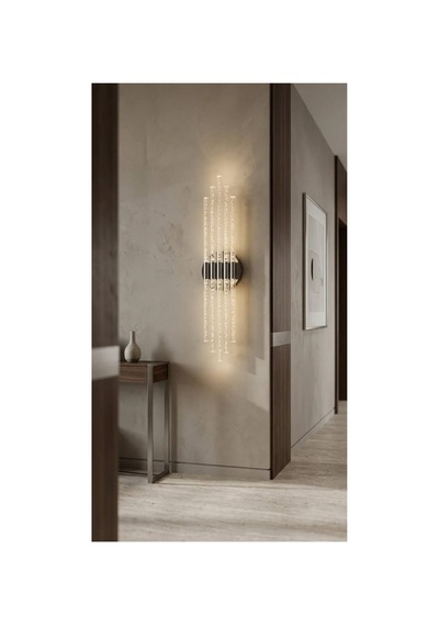 Bhbackhome Aura Large 51 Cm Modern Tasarım Led Aplik - Duvar Lambası - Gümüş -günışığı Led Gümüş Günışığı Led