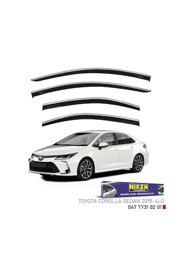 Toyota Corolla Uyumlu Kromlu Cam Rüzgarlığı Niken 2019-2020-2021 Toyota Corolla Uyumlu Kromlu Cam Rüzgarlığı Niken 2019-2020-2021