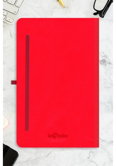 Tarihsiz Klasik Defter Rec Note 13x21 Çizgili Kırmızı