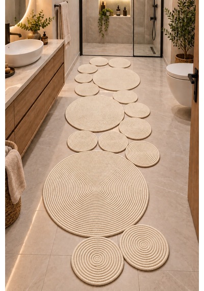 Bohem Asimetrik Jüt El Yapımı Yuvarlak Detaylı Jüt Hasır Görünümlü Dekoratif Kilim, Organik Form Modern Banyo Mutfak Koridor Halı Kilim Paspas Doğal Tasarım Krem 934606952 Krem Bohem Asimetrik Jüt El Yapımı Yuvarlak Detaylı Jüt Hasır Görünümlü Dekoratif Kilim, Organik Form Modern Banyo Mutfak Koridor Halı Kilim Paspas Doğal Tasarım Krem 934606952 Krem