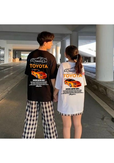 Tarzsokak Toyota Supra Retro Baskılı Siyah