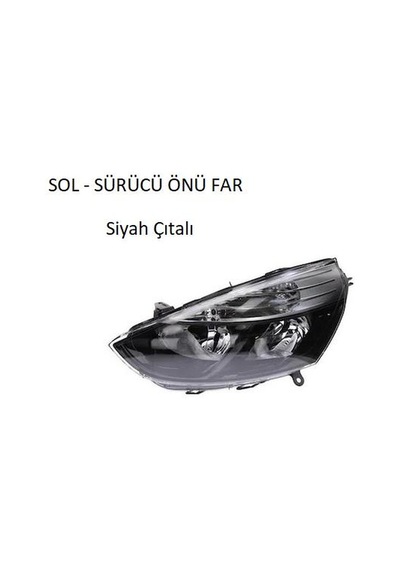 FAR SİYAH ÇITALI MOTORLU SOL CLİO 4 IV HB GRANDTOUR 12-20 AYFAR 202323