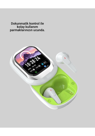 Kayar Kapaklı Şarj Kutusu Ve Dokunmatik Ekranlı Bluetooth Stereo Kulaklık - Lisinya