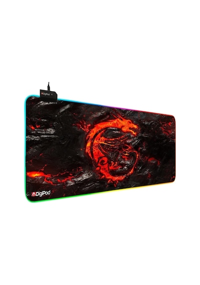 Digipod Rgb Oyuncu Mousepad Rgb 70 X 30 Gaming Oyuncu Mouse Pad Kaymaz Taban 4mm Dragon