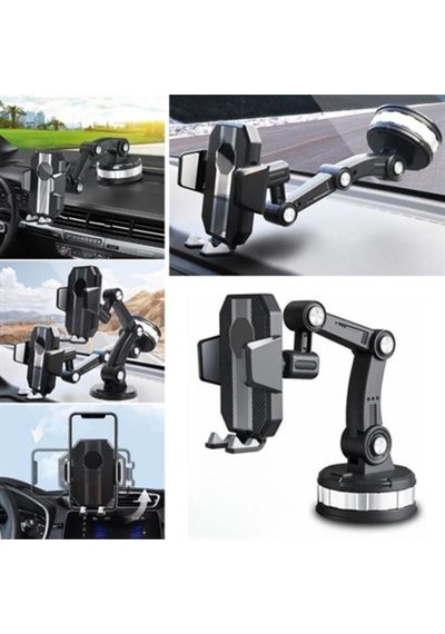 Buffer Jel Vantuzlu Cama Takılabilen Güçlü 360 Derece Dönebilen Ayarlanabilir Araç Içi Vantuzlu Telefon Tutucu Diğer