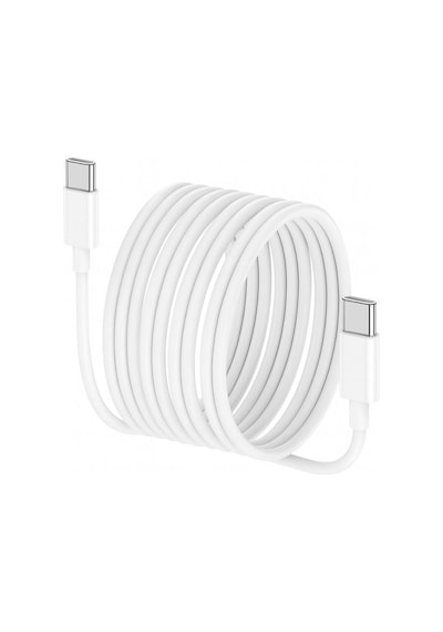6a 100w Type-c To Type-c Hızlı Data Ve Süper Şarj Kablosu 3 Metre Beyaz Sx30 Standart