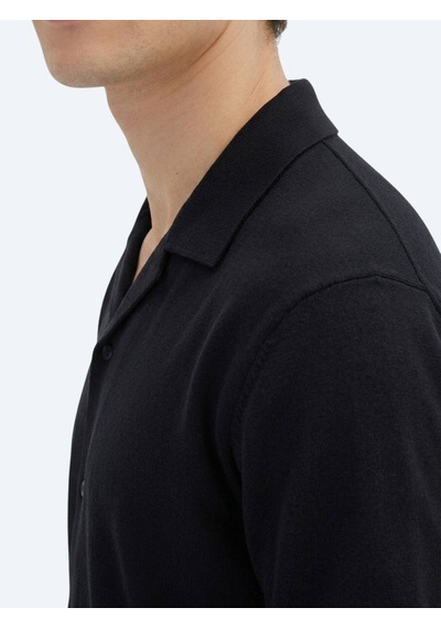 Kip Lacivert Çizgili Regular Fit Kısa Casual %100 Pamuk Gömlek