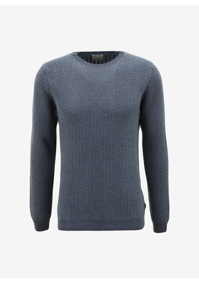 At.p.co Bisiklet Yaka Slim Fit Koyu Mavi Erkek Kazak A274s37cold-