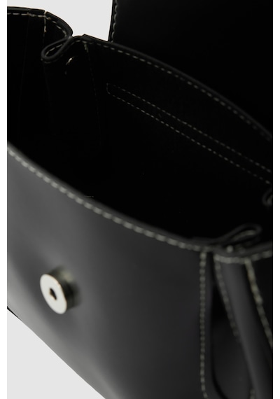 Shule Bags Lover Oval Çapraz Çanta Siyah Siyah