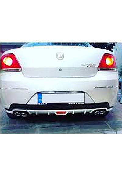 Fiat Linea Uyumlu Gri Difüzör Difizör Yuvarlak Egzoz Görünüm Kulaklı Tip