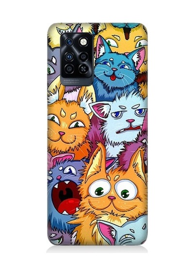 Infinix Note 10 Pro Uyumlu Sevimli Kedi Ve Köpekler Desenli Silikon Kılıf