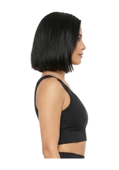 Mrm Pro Kadın Siyah Spor Crop Sütyen Pedli Destekli Toparlayıcı Büstiyer Siyah Siyah