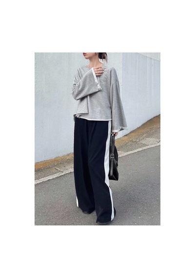 Cool Tarz Oversize Kesim Bisiklet Yaka Uzun Kollu Sweatshirt Gri Gri
