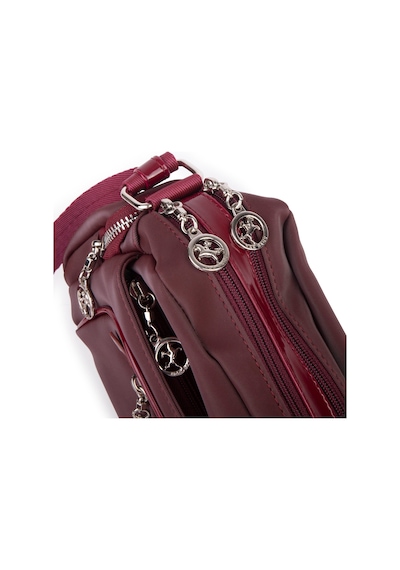 Nas Bag Kadın Çok Gözlü Günlük Çapraz Çanta Bordo Buzzy