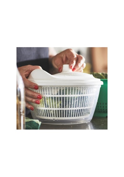 Quick Döndürmeli Salata Kurutma Aparatı Çap 23 Cm Pratik Sebze Kurutucu Yükseklik 16 Cm Beyaz 001326 - 867562371 Diğer