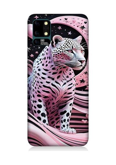 Reeder S19 Max Uyumlu Pembe Leopar Desenli Silikon Kılıf