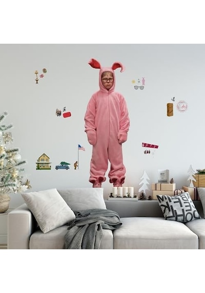 A Christmas Story Ralphie Bunny Suit Dev Duvar Çıkartmaları Acı Kahve