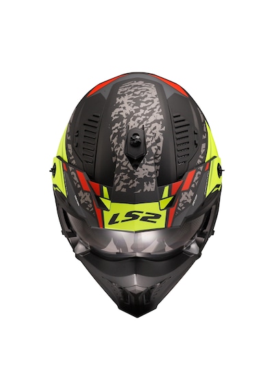 Ls2 Drıfter Devor Mat Siyah-neon Sarı Kask Sarı