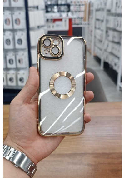 Apple Uyumlu iPhone 15 Plus Kılıf Köşeleri Renkli Şeffaf Kamera Korumalı Silikon Luxury Kapak