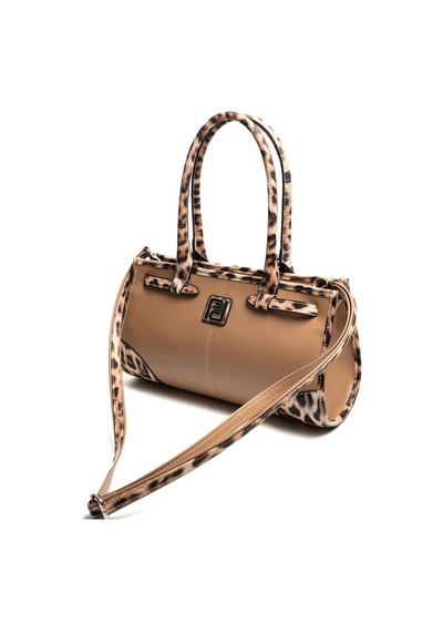 Silver Polo Sp1261 Kadın El Çantası Düz Vizon-leopar Taba