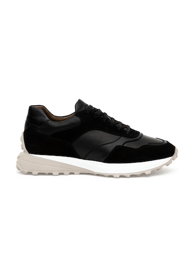 Cacharel Siyah Eva Taban %100 Deri Sneaker Ayakkabı