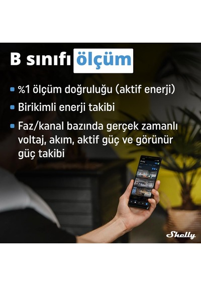 Shelly Pro 3em 3ct 63 Dın Ray Akıllı 3 Faz Enerji Ölçer