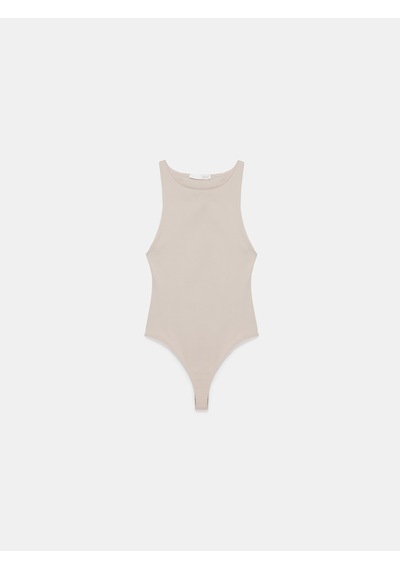 Dilvin 32836 Halter Yaka Bodysuit-taş