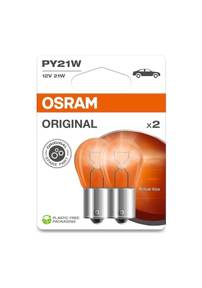 Osram Ampul Py21w 21w 12v Bau15s 10xbli2 3c Blister  7507-02b Osr 7507-2bl,