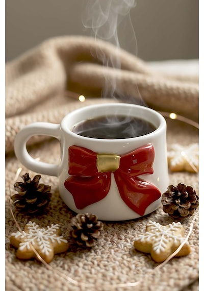 Rivaistanbul Kurdele Amore 24 K Altın Süslemeli El Yapımı Yılbaşı Hediyesi Seramik Double Kahve Fincanı, Mug, Kupa Kırmızı Rivaistanbul Kurdele Amore 24 K Altın Süslemeli El Yapımı Yılbaşı Hediyesi Seramik Double Kahve Fincanı, Mug, Kupa Kırmızı