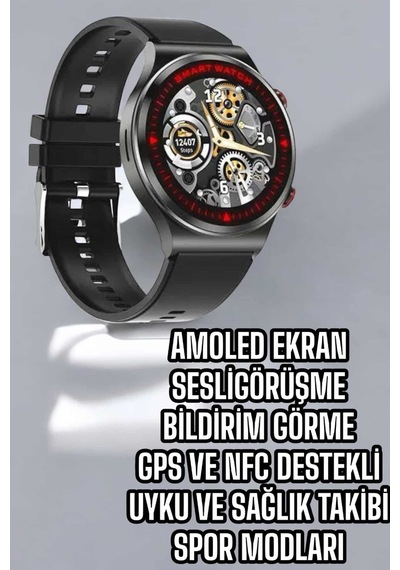 Bluetooth Bağlantılı Akıllı Saat Tüm Telefonlara Uyumlu Değiştirilebilir Kordon - Lisinya