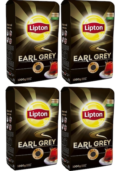 Lipton Earl Grey Bergamot Aromalı Siyah Çay 1000 gr (4 Paket)