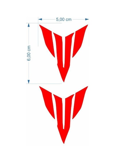 Mt Logo 5 X 5 Cm Kırmızı Sticker 2 Li