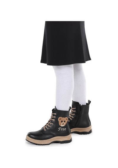 Kiko Kids Termo Taban Kız Çocuk Bot 625 Cilt Siyah Siyah