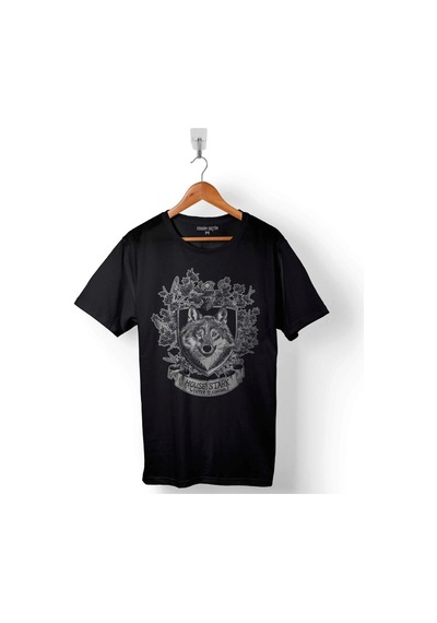 Game Of Thrones The King And The White Wolf Baskılı Tişört Unisex T-shirt 001