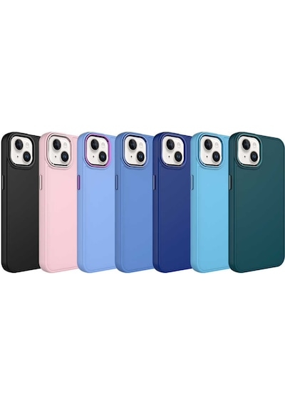 Apple Uyumlu iPhone 13 Kilif Metal Çerçeve Lansman Silikon Kapak 563257256