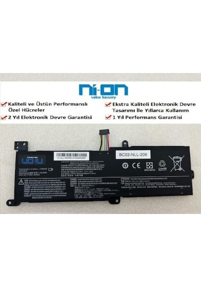 Nion Lenovo L16m2pb1 Sbb0p25046 Uyumlu Notebook Batarya Pil