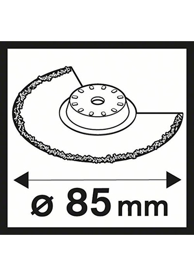 Professional Accessories Diy Carbide Serisi Derz Arası Karbür Riff Segman Testere Bıçağı, 85 Mm/acz 85 Rt3, Siyah çok renkli