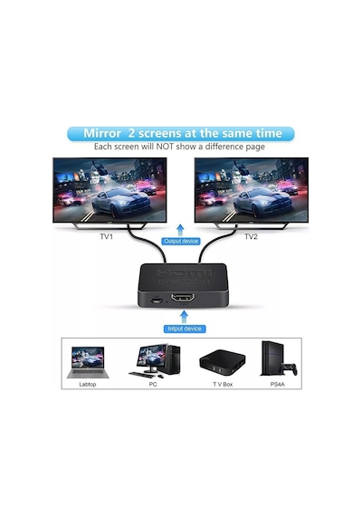 Maxgo 3140 4k 2 Port Hdmi Splitter Switch Çoklayıcı Çoğaltıcı Ekran Adaptör